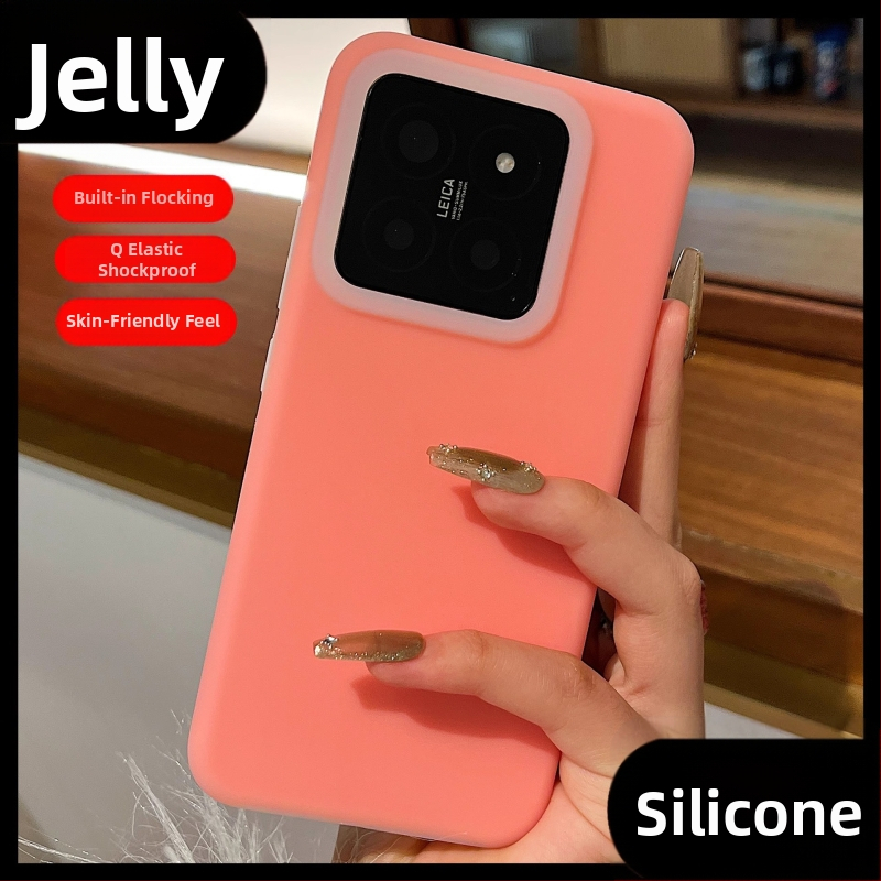 Gélový tekutý silikónový kryt pre Xiaomi 17 Pro a Xiaomi 14 Ultra, príjemný na dotyk, úplné krytie