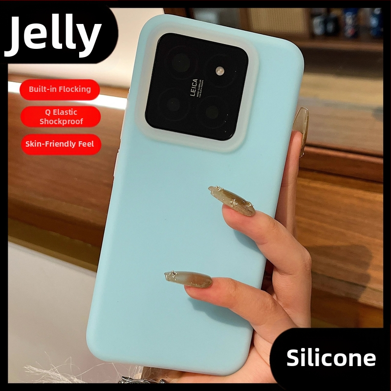 Gélový tekutý silikónový kryt pre Xiaomi 17 Pro a Xiaomi 14 Ultra, príjemný na dotyk, úplné krytie