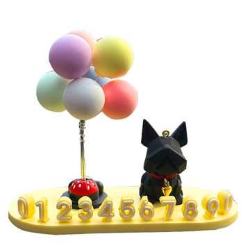 Dočasná parkovacia tabuľka pre auto s motívom buldoga – PVC mäkká guma, skrytý typ, bez personalizácie