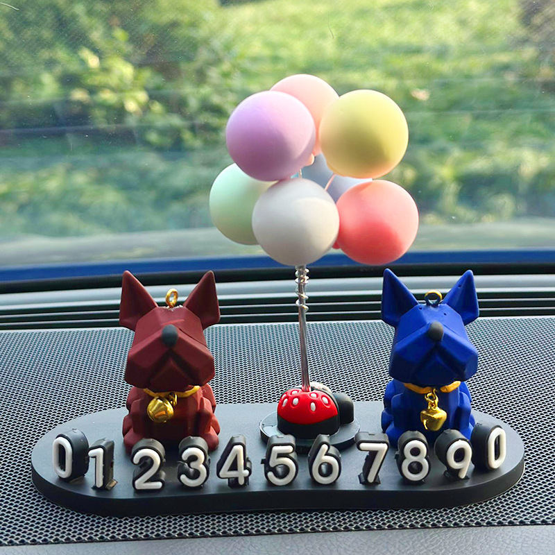 Dočasná parkovacia tabuľka pre auto s motívom buldoga – PVC mäkká guma, skrytý typ, bez personalizácie