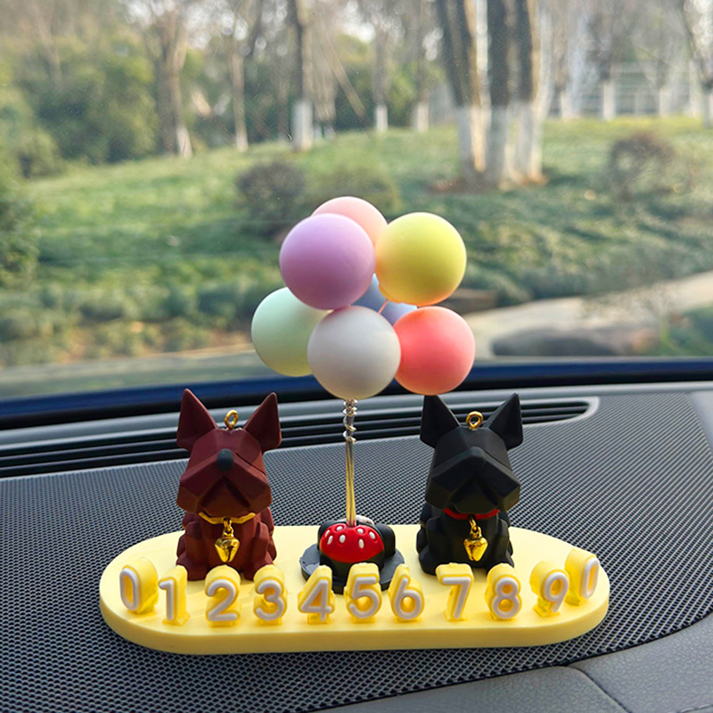 Dočasná parkovacia tabuľka pre auto s motívom buldoga – PVC mäkká guma, skrytý typ, bez personalizácie