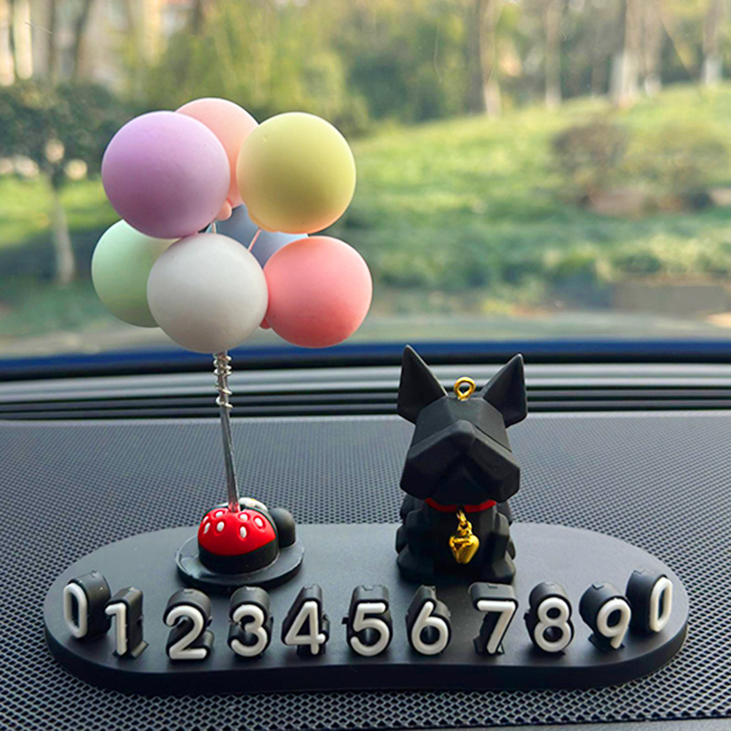 Dočasná parkovacia tabuľka pre auto s motívom buldoga – PVC mäkká guma, skrytý typ, bez personalizácie