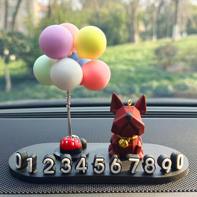 Dočasná parkovacia tabuľka pre auto s motívom buldoga – PVC mäkká guma, skrytý typ, bez personalizácie