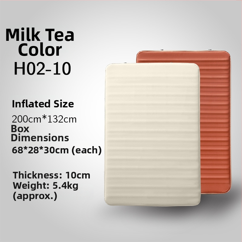 Savarankiškai pripučiamas kempting lova vienam arba dviem; apkrova 300 kg; svoris 10 kg; paviršius iš TPU 30D audinio.