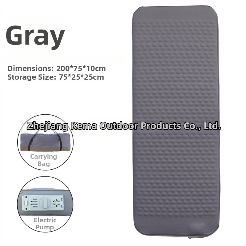 Savarankiškai pripučiamas kempting lova vienam arba dviem; apkrova 300 kg; svoris 10 kg; paviršius iš TPU 30D audinio.