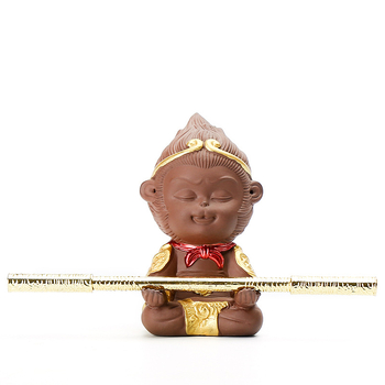 Mini bonsai keramiška ukrasna figura od ljubičaste pijesčne gline, kineski stil, ručna izrada, figura lika za mikropejzaž i akvarij