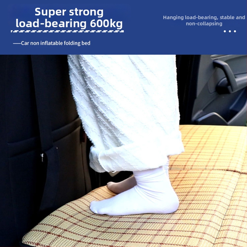 Saliekams nepiepūšams automašīnas matračs aizmugurējā sēdekļa vietai – ceļojumu atpūtai, universāla pielietojamība, maksimālā slodze 600 kg