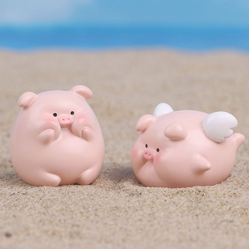 Asztali dekor Pig You Happy mini ornament — gyanta, Mu Mu Time, IP engedélyezett