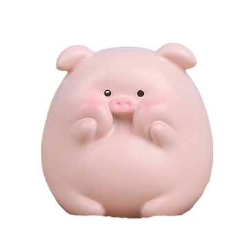 Asztali dekor Pig You Happy mini ornament — gyanta, Mu Mu Time, IP engedélyezett