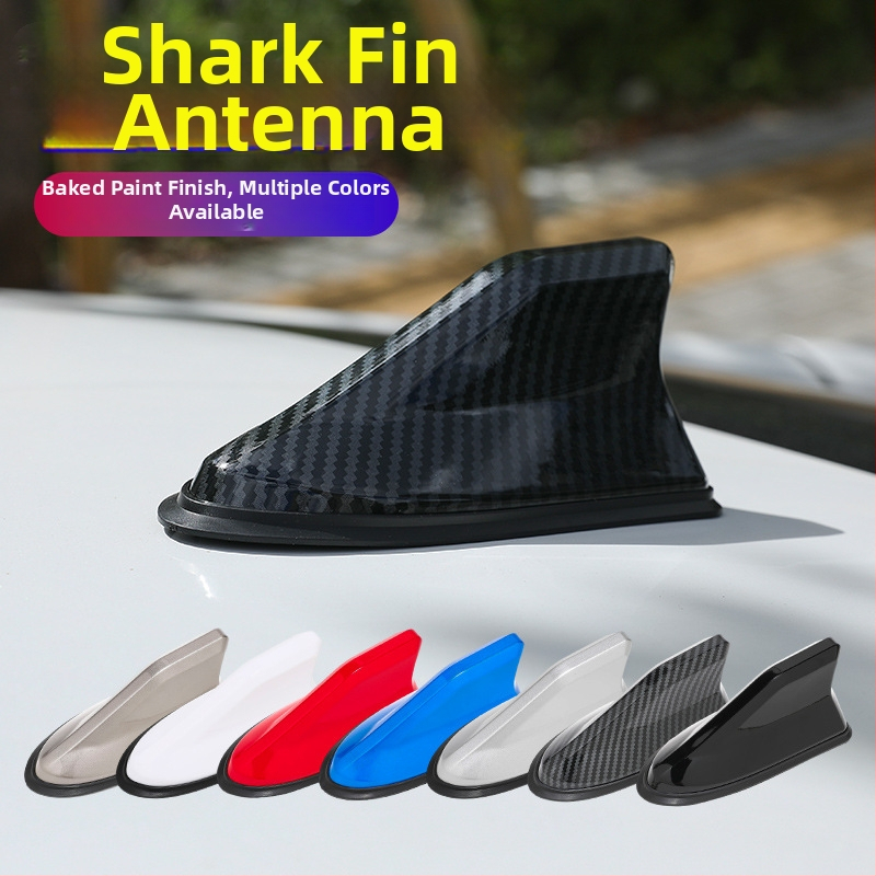 Antena auto în formă de aripă de rechin, corp ABS, MT1202, compatibilitate universală, antenă decorativă pentru semnal FM/AM