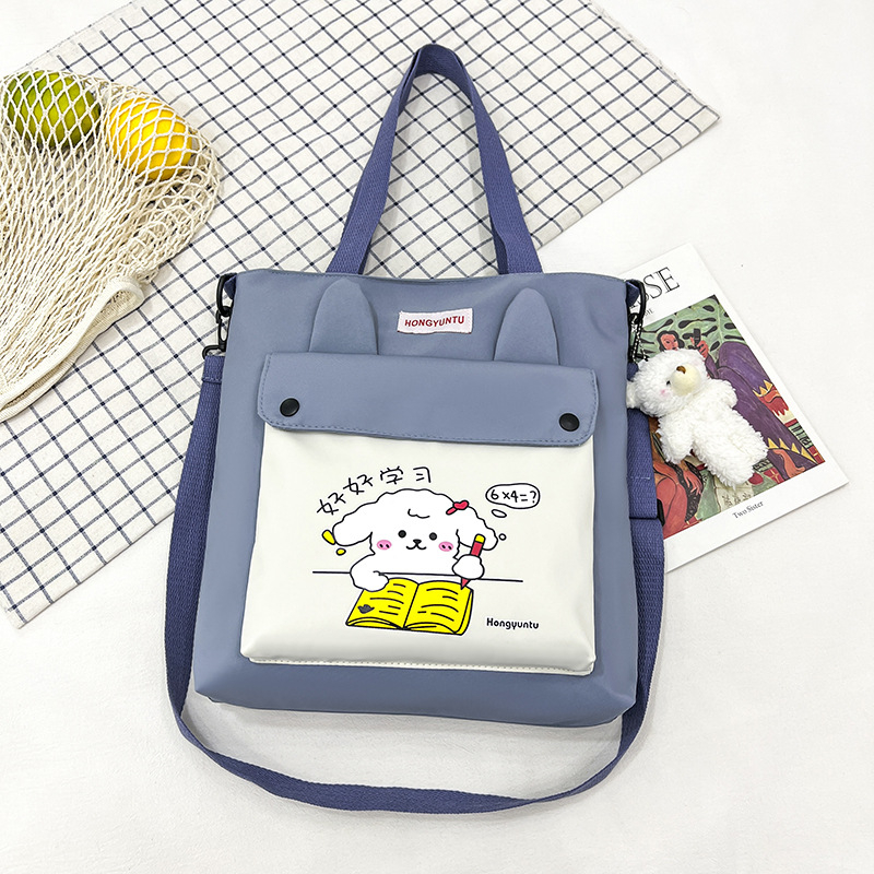 Unisex torba preko ramena za školu – ultra lagana, anime uzorak, Oxford tkanina, podstava poliester, prozračna, za osnovnu školu, ljeto 2024