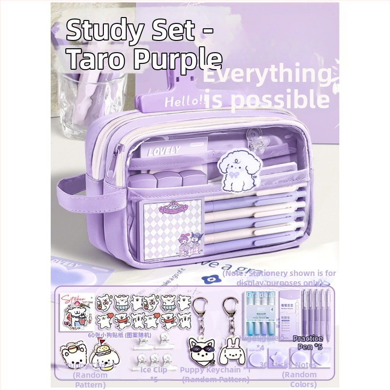 Auduma pildspalvas soma, caurspīdīga, Insta stils, skolas piederumi