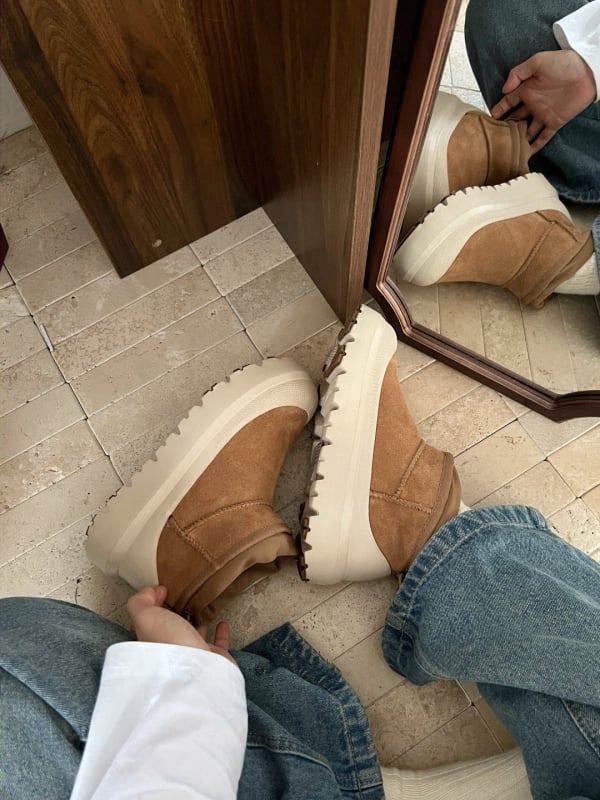 Tasman augstās sniega zābaki ar biezu zolēm, vilnas izolācija, auklas, EVA zole