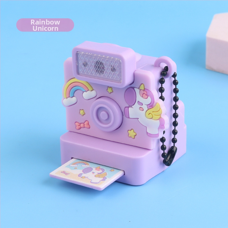Detská kamera s svetlom a zvukom – prívesok na kľúče a ozdoba na tašku, plast, pre deti 4–6 rokov