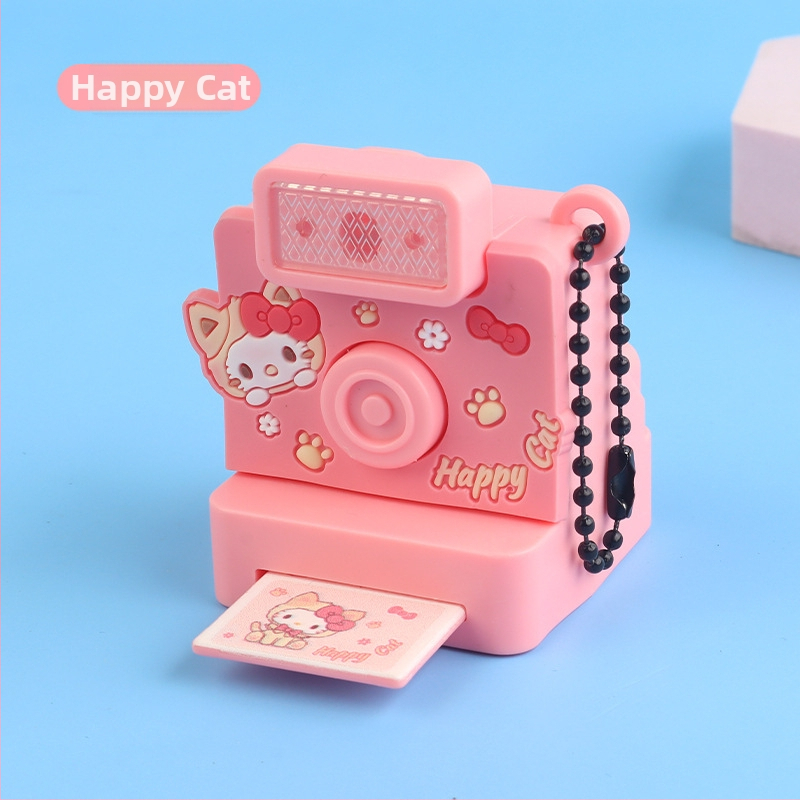 Detská kamera s svetlom a zvukom – prívesok na kľúče a ozdoba na tašku, plast, pre deti 4–6 rokov