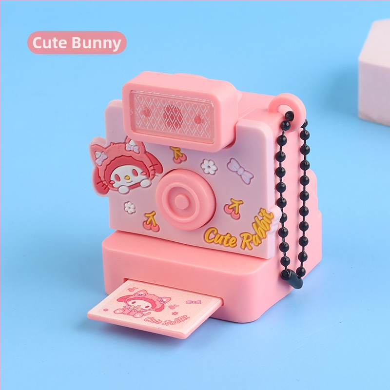 Detská kamera s svetlom a zvukom – prívesok na kľúče a ozdoba na tašku, plast, pre deti 4–6 rokov