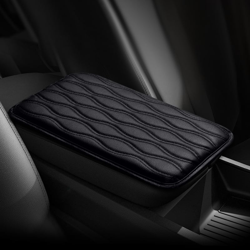 Ādas rokas balsta spilventiņš centrālajai konsolē — universāls, pacelšanas spilvens