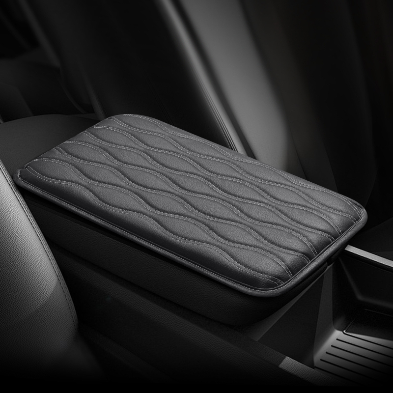 Ādas rokas balsta spilventiņš centrālajai konsolē — universāls, pacelšanas spilvens