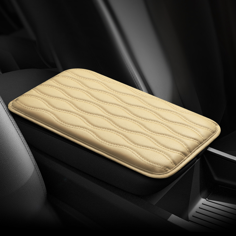 Ādas rokas balsta spilventiņš centrālajai konsolē — universāls, pacelšanas spilvens