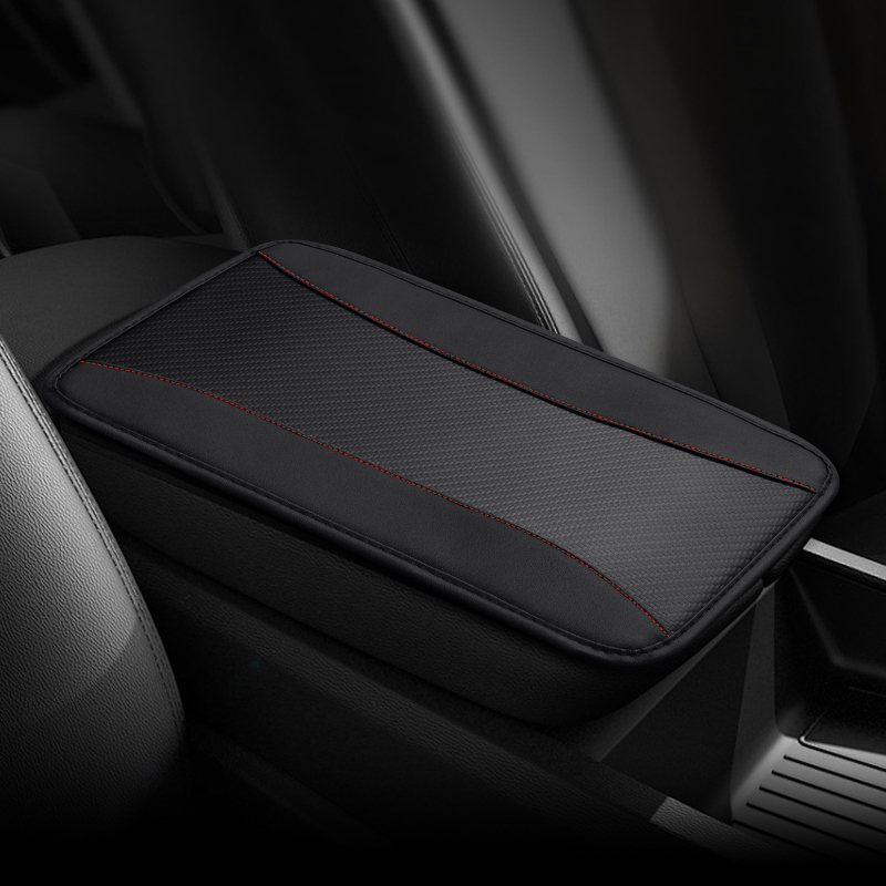 Ādas rokas balsta spilventiņš centrālajai konsolē — universāls, pacelšanas spilvens