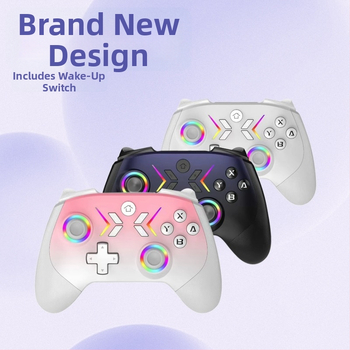 Ασύρματο χειριστήριο παιχνιδιών με Hall αισθητήρα, RGB φωτισμό, διπλό κραδασμό, Bluetooth, USB-C