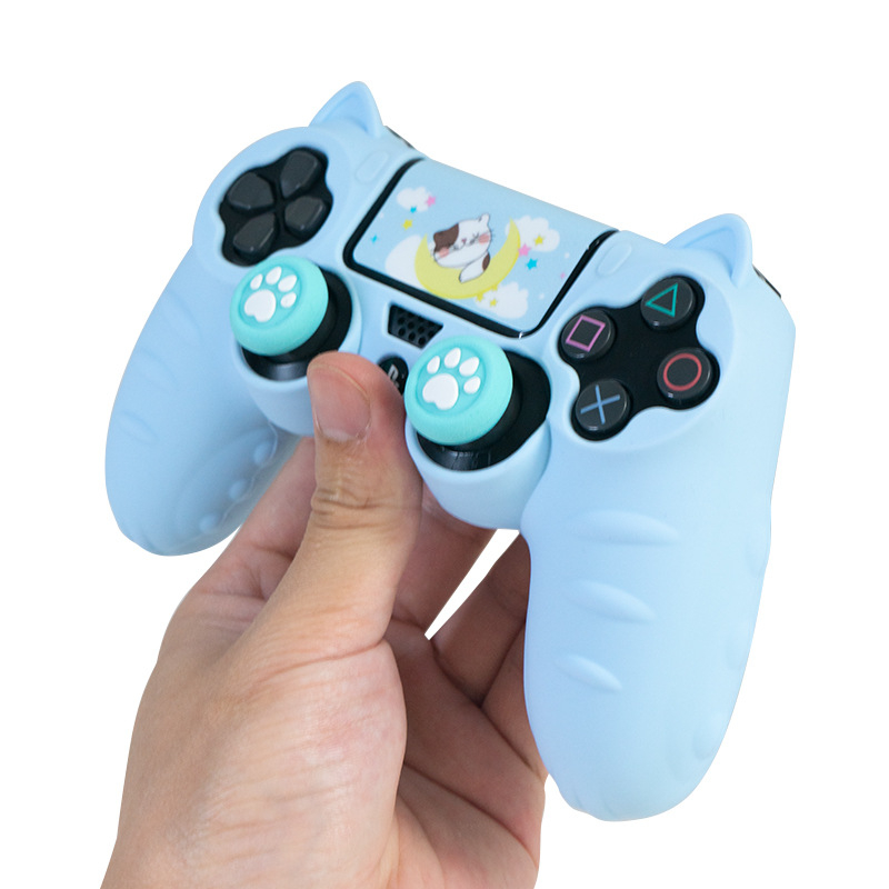 PS4 silikonski navlaka za ručicu sa kapicama za analogne palice i prstenom protiv prašine (1 paket)