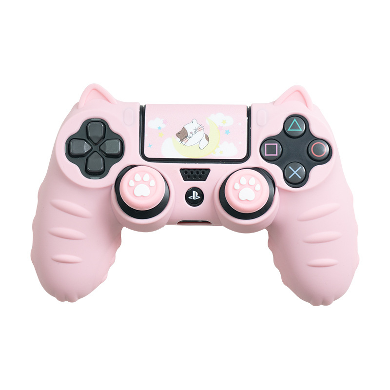PS4 silikonski navlaka za ručicu sa kapicama za analogne palice i prstenom protiv prašine (1 paket)