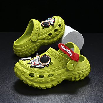 Clogs pentru copii din EVA, model Cartoon, vârsta 4–16 ani, vară, partea superioară EVA, talpă EVA