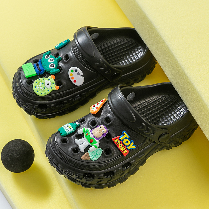 Clogs pentru copii din EVA, model Cartoon, vârsta 4–16 ani, vară, partea superioară EVA, talpă EVA