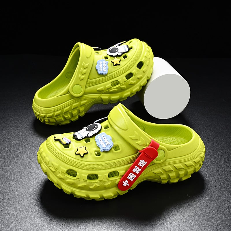 Clogs pentru copii din EVA, model Cartoon, vârsta 4–16 ani, vară, partea superioară EVA, talpă EVA