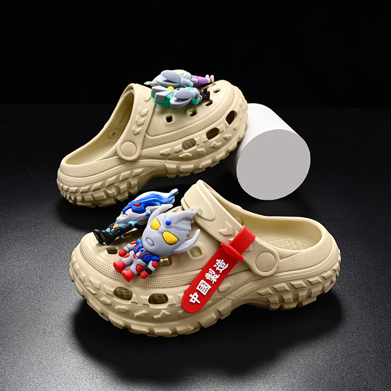 Clogs pentru copii din EVA, model Cartoon, vârsta 4–16 ani, vară, partea superioară EVA, talpă EVA
