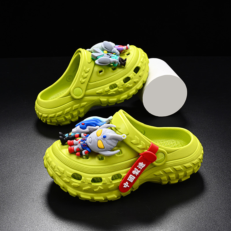 Clogs pentru copii din EVA, model Cartoon, vârsta 4–16 ani, vară, partea superioară EVA, talpă EVA