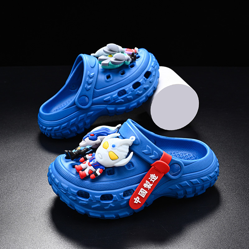 Clogs pentru copii din EVA, model Cartoon, vârsta 4–16 ani, vară, partea superioară EVA, talpă EVA