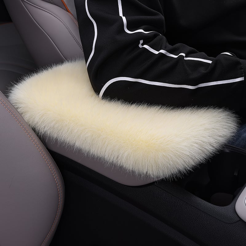 Automašīnas rokasbalsts ar mākslīgas lapsas pūka virsmu, universāla saderība, pielāgojama