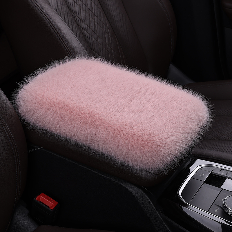 Automašīnas rokasbalsts ar mākslīgas lapsas pūka virsmu, universāla saderība, pielāgojama