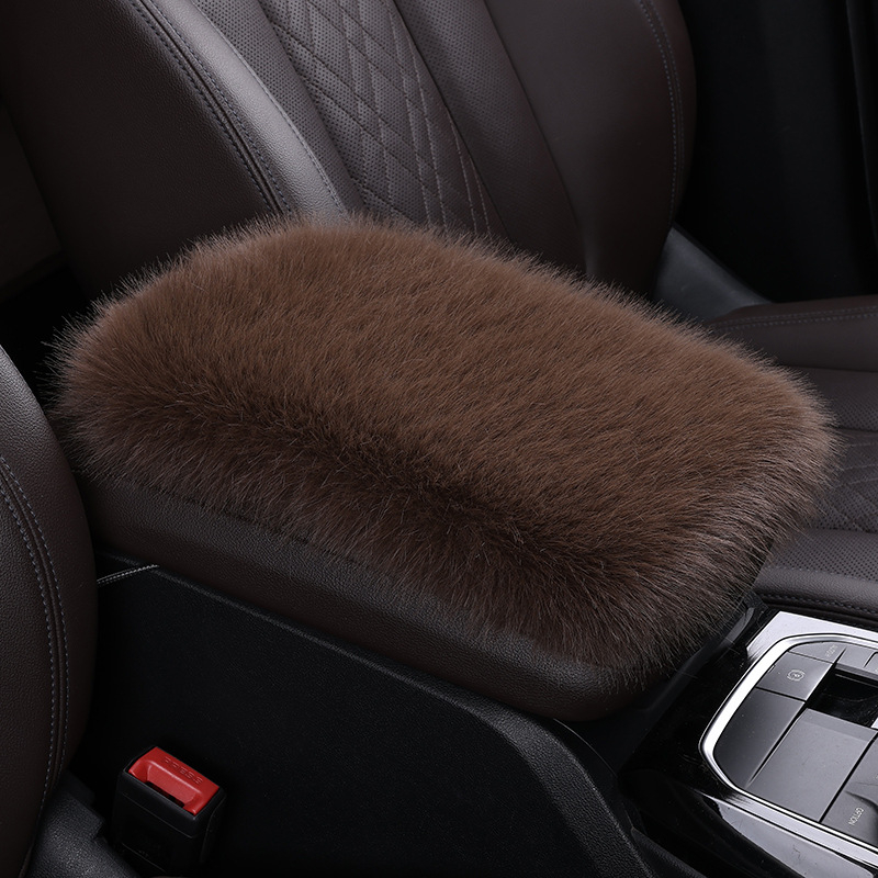 Automašīnas rokasbalsts ar mākslīgas lapsas pūka virsmu, universāla saderība, pielāgojama