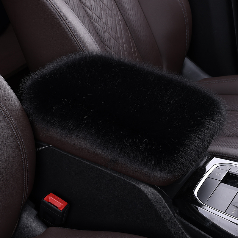 Automašīnas rokasbalsts ar mākslīgas lapsas pūka virsmu, universāla saderība, pielāgojama