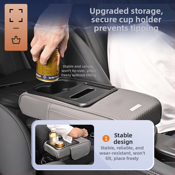 Auto rokas balsta pacēlāja spilventiņš – āda, Zīmols: +, Universāli modeļi