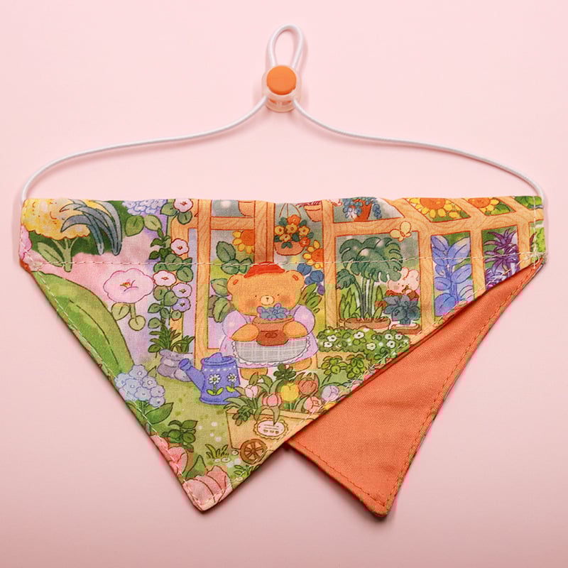 AURORA PET Pamut háromszög kendő háziállatok számára, karikatúra mintával, egész éves viselet