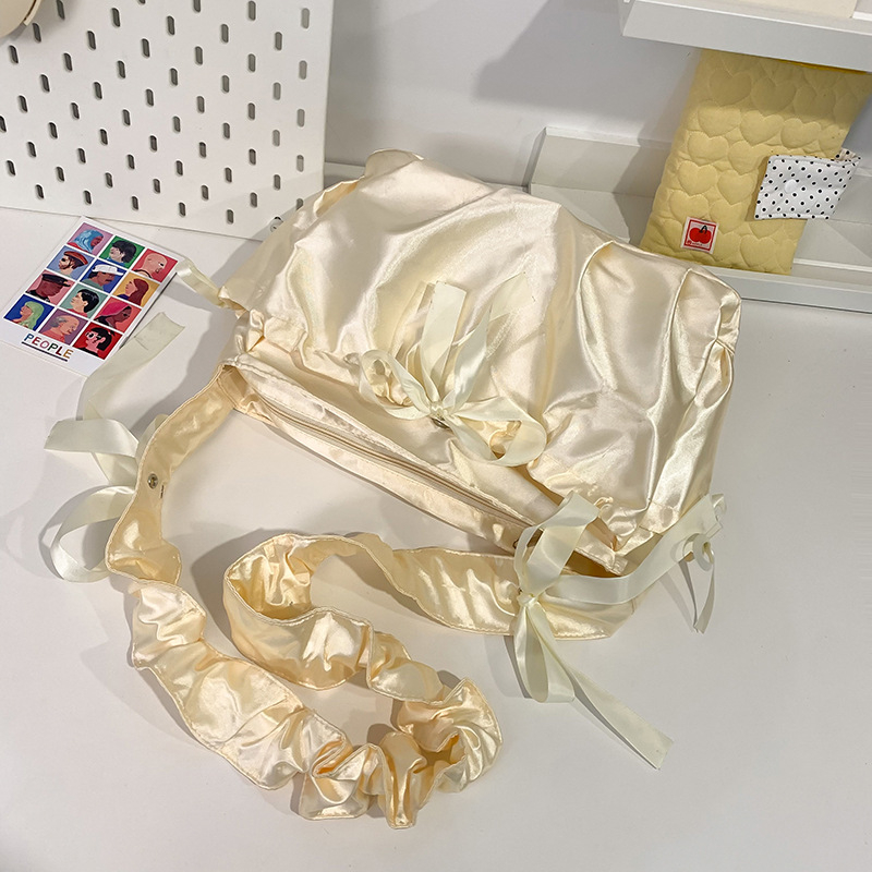 Dvostruka crossbody torba, baletnog stila, najlon, podstava od poliestera, vodootporna, uzorak s slovima, dječji i slatki stil