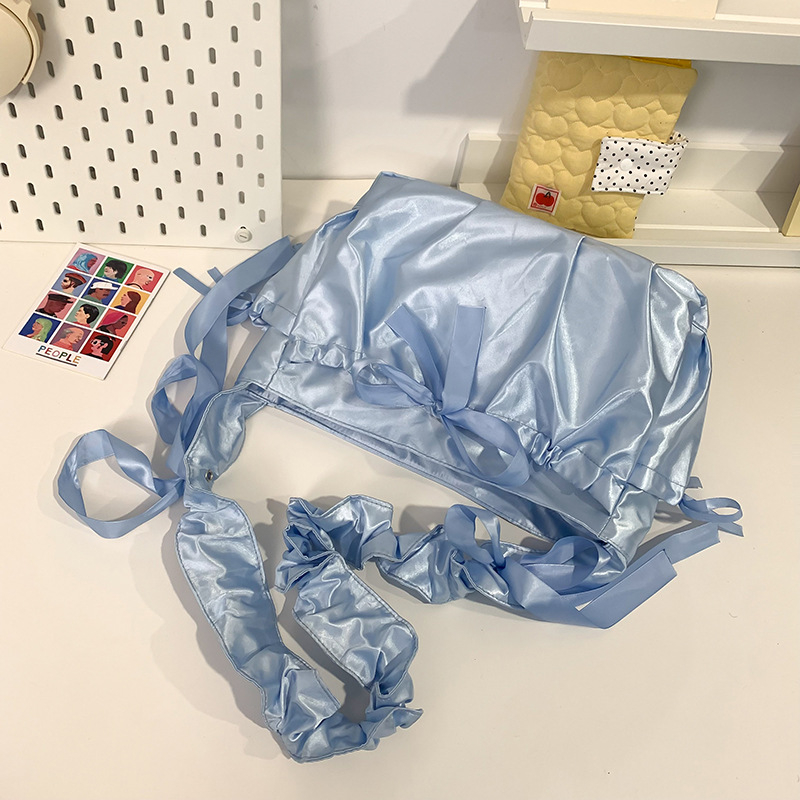 Dvostruka crossbody torba, baletnog stila, najlon, podstava od poliestera, vodootporna, uzorak s slovima, dječji i slatki stil
