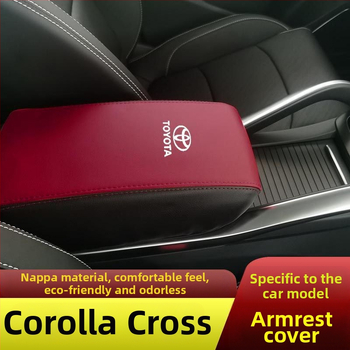 Ādas centrālā rokas balsta kastes pārsegs Toyota Corolla, pielāgojams