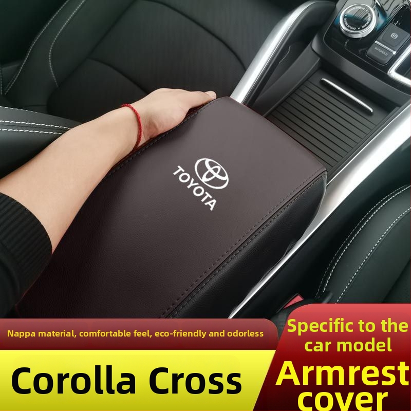 Ādas centrālā rokas balsta kastes pārsegs Toyota Corolla, pielāgojams