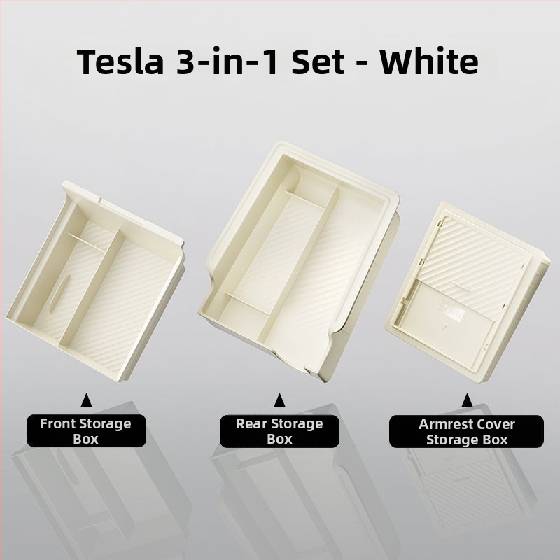 Plastiska centrālās konsoles uzglabāšanas vāciņš Tesla Model Y un Model 3; rokas balsta uzglabāšanas kastīte; privāta uzglabāšana