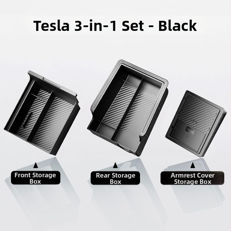 Plastiska centrālās konsoles uzglabāšanas vāciņš Tesla Model Y un Model 3; rokas balsta uzglabāšanas kastīte; privāta uzglabāšana