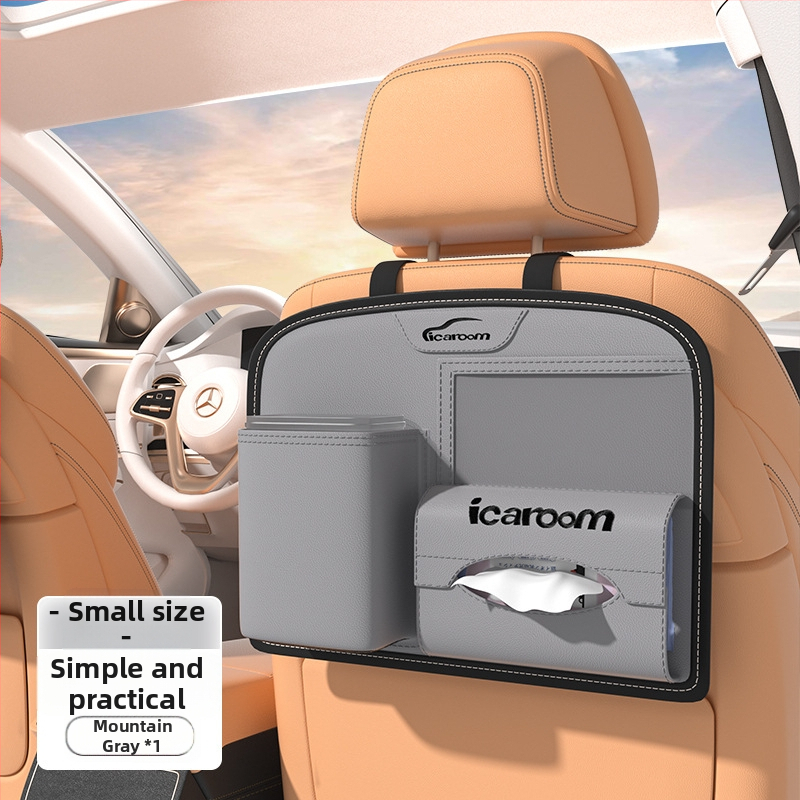Torba za odlaganje na stražnjoj strani automobila, vodootporna, viseći organizator, materijal PVC + PU s uzorkom lychee, univerzalna kompatibilnost