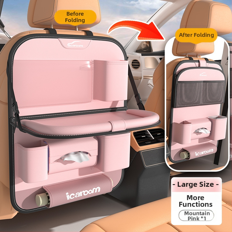 Torba za odlaganje na stražnjoj strani automobila, vodootporna, viseći organizator, materijal PVC + PU s uzorkom lychee, univerzalna kompatibilnost