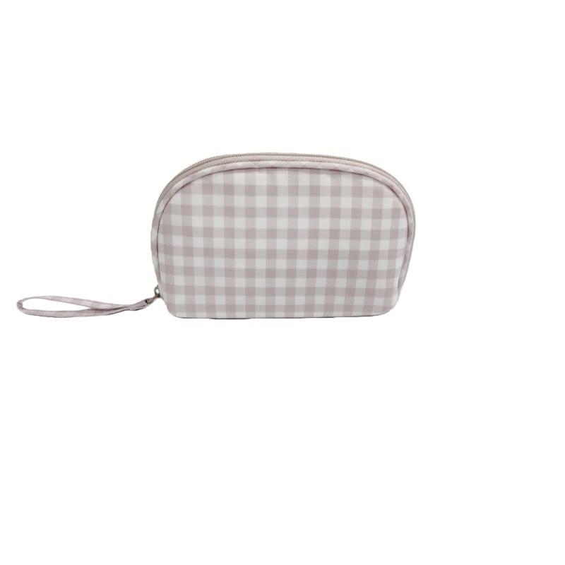 Козметична чанта Muji стил за пътуване, рециклиран полиестер, мрежеста шарка, подплата полиестер, цип
