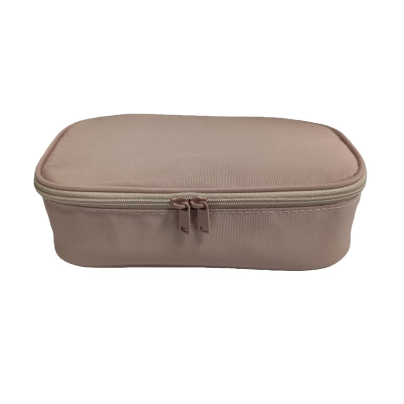 Козметична чанта Muji стил за пътуване, рециклиран полиестер, мрежеста шарка, подплата полиестер, цип