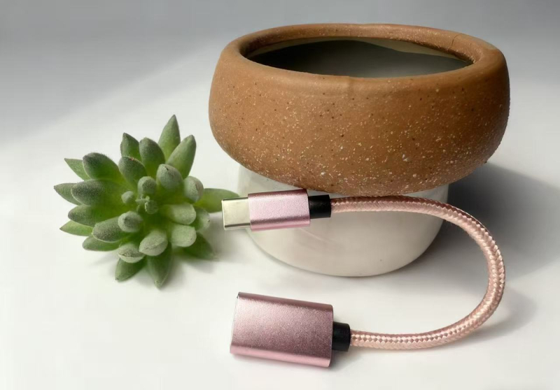 OTG μεταλλικός καλώδιο-αντάπτορας για Type-C με USB 2.0, HDMI και OTG, νάιλον πλεγμένο καλώδιο, 200W μέγιστη ισχύς